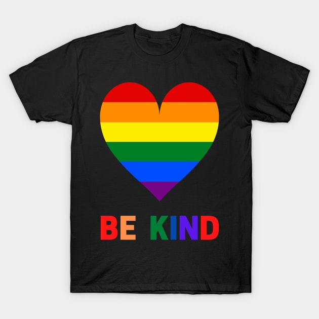 Be Kind Rainbow heart T-Shirt by French Culture Shop
